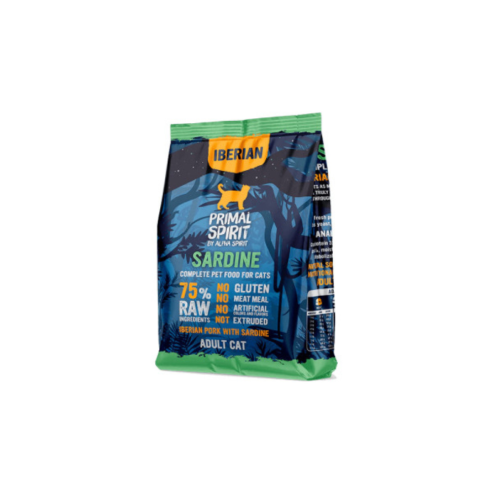 Сухий корм для кішок Alpha Spirit Primal Iberian Sardine 1 кг (8436586311476)