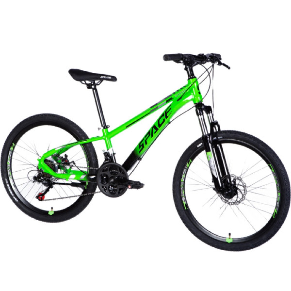Велосипед Space 24" Mercury AM DD рама-11" Al зелено-чорний 2025 (OPS-SP-24-028)