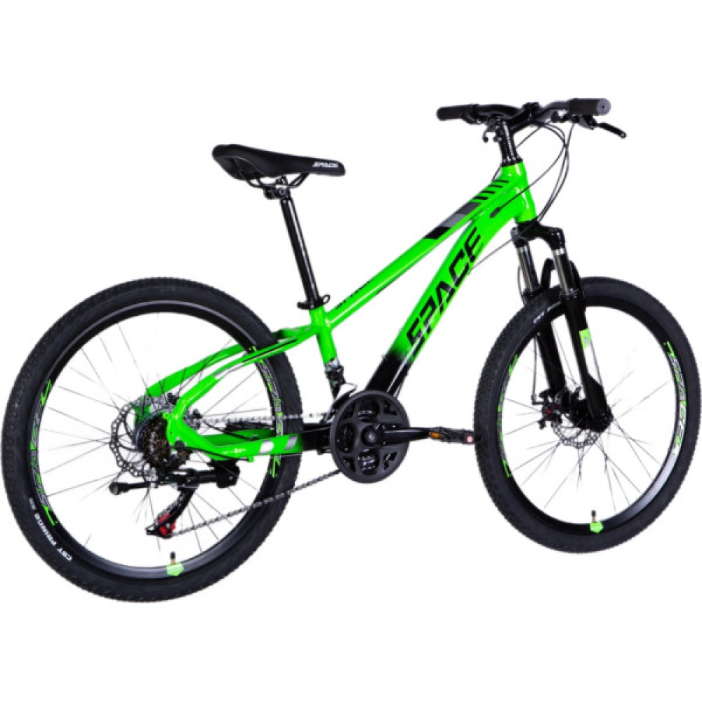 Велосипед Space 24" Mercury AM DD рама-11" Al зелено-чорний 2025 (OPS-SP-24-028)