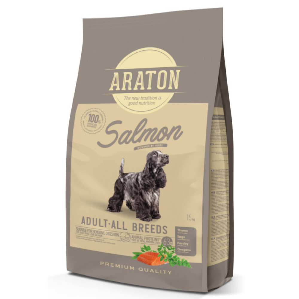 Сухий корм для собак ARATON Salmon Adult All Breeds 15 кг (ART47471)