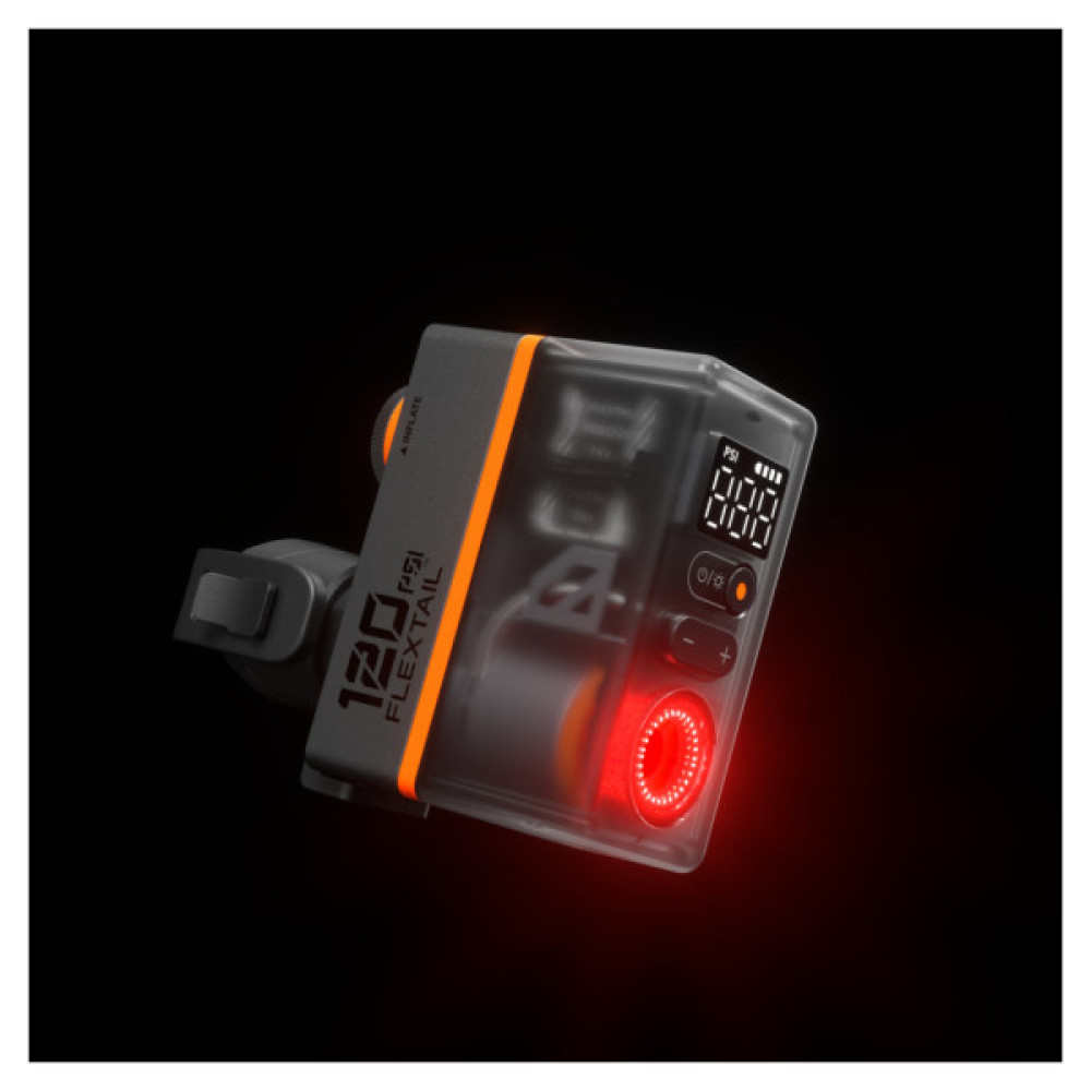 Задня велофара Flextail та міні насос 2 в 1 Tiny Tire Pump ACS, чорний (6975755966342)