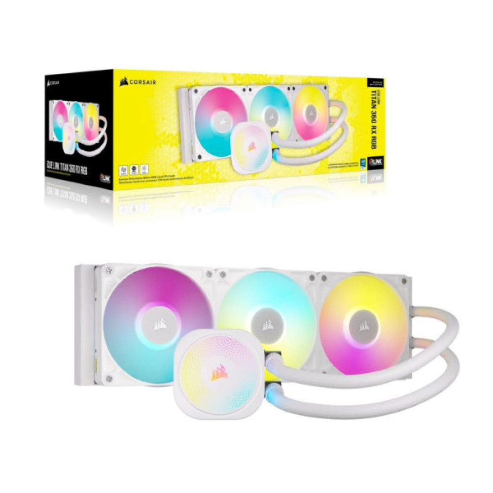 Система рідинного охолодження Corsair iCUE LINK TITAN 360 RX RGB White (CW-9061021-WW)
