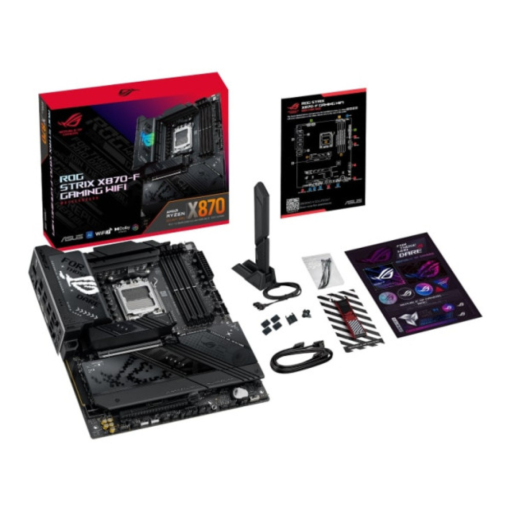 Материнcька плата ASUS ROG STRIX X870-F GAMING WIFI sAM5 X870 4xDDR5 M.2 HDMI DP Wi-Fi BT ATX