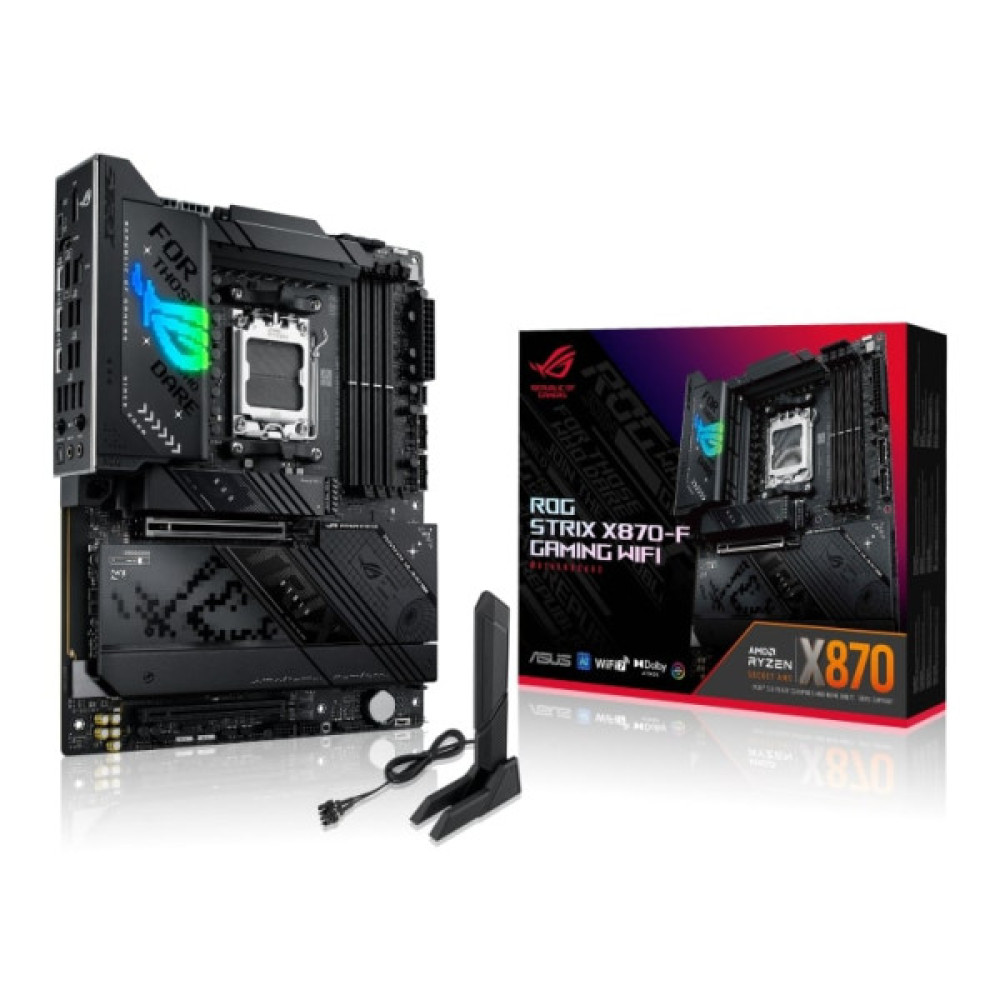 Материнcька плата ASUS ROG STRIX X870-F GAMING WIFI sAM5 X870 4xDDR5 M.2 HDMI DP Wi-Fi BT ATX