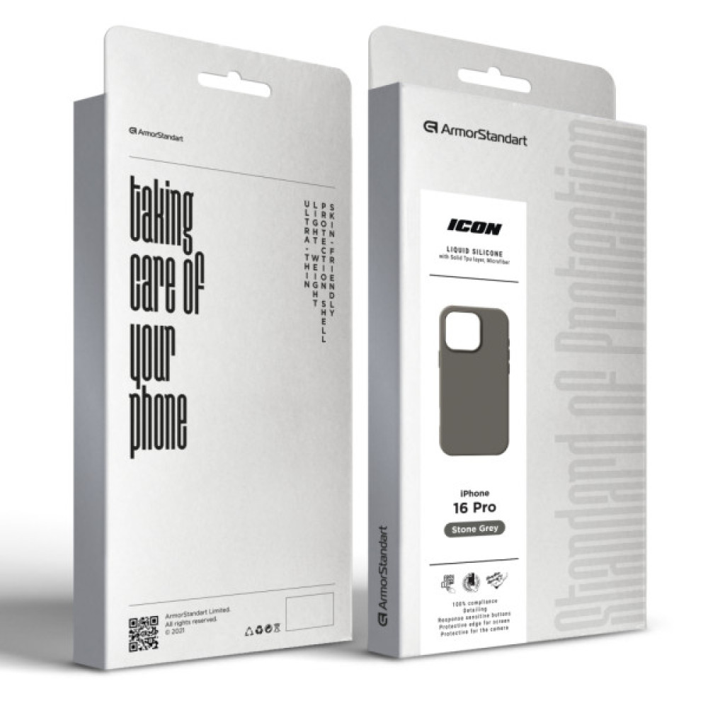 Чохол до мобільного телефона Armorstandart ICON2 Case Apple iPhone 16 Pro Stone Grey (ARM81301) Чохол до мобільного телефона Armorstandart ICON2 Case Apple iPhone 16 Pro Stone Grey (ARM81301)