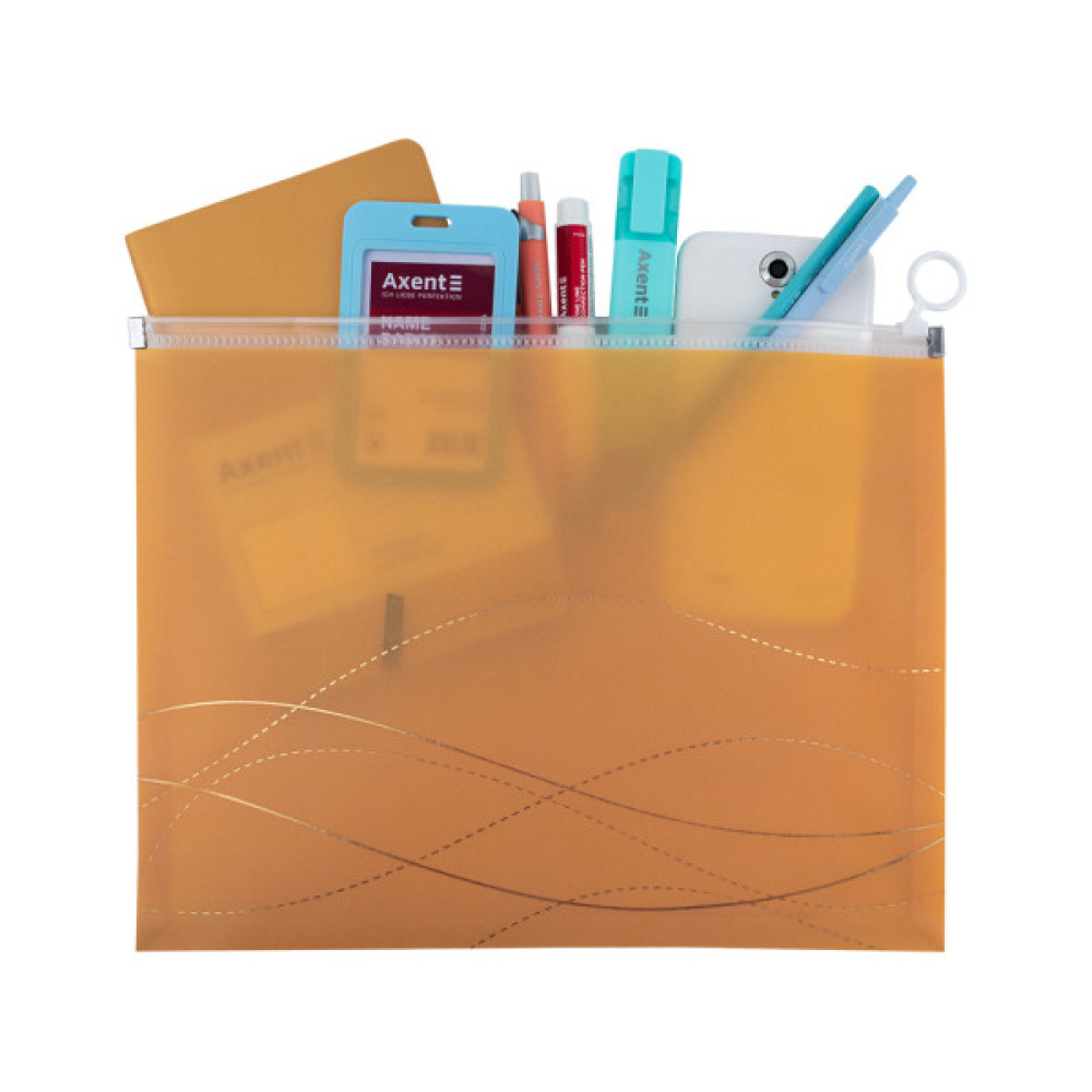 Папка на блискавці Axent zip-lock А4 Waves-1 (1497-40-A)