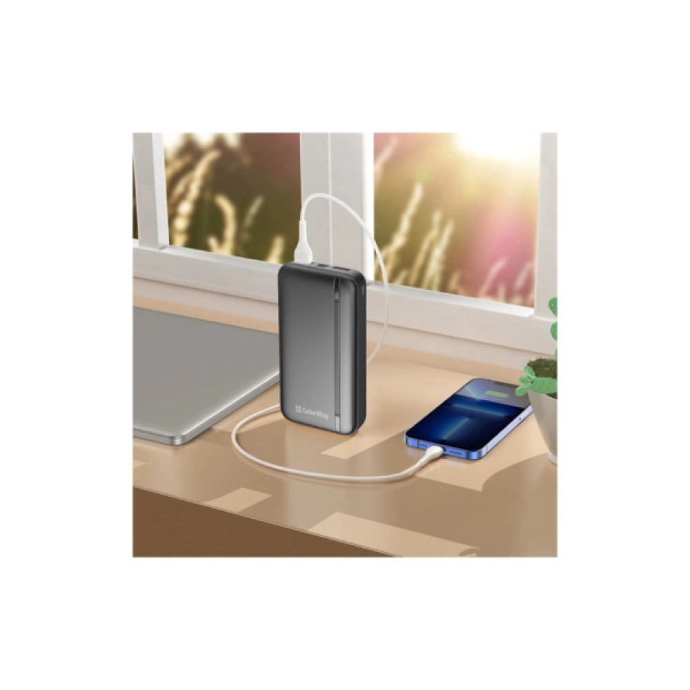 Батарея універсальна ColorWay 20 000 mAh Portable Charger (USB/QC3.0 + USB-C/PD/22.5W) Black (CW-PB200LPB4BK-PD)