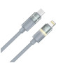 Дата кабель USB-C to Lightning 1.0m PD30W warm light gray ColorWay (CW-CBPDCL092-GR)