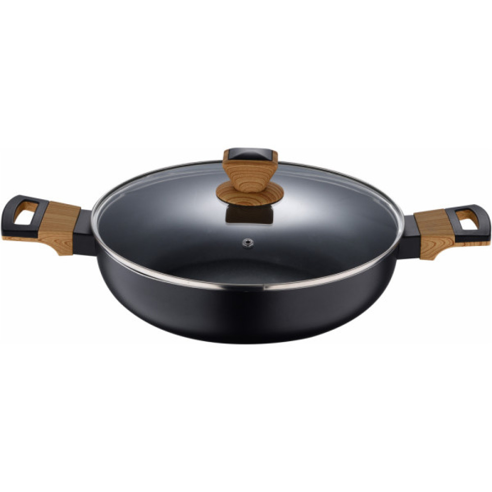 Сотейник Bergner Earth black з кришкою 28 см (BG-32038-BK)