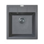 Набір кухонна Adamant Brick, штучний камінь, квадрат, без крила, 460x515x200мм, чаша - 1, врізна, сірий + змішувач