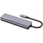 Концентратор Canyon hub DS-18 5in1 USB-C Grey (CNS-TDS18)