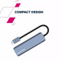 Концентратор Canyon hub DS-18 5in1 USB-C Grey (CNS-TDS18)