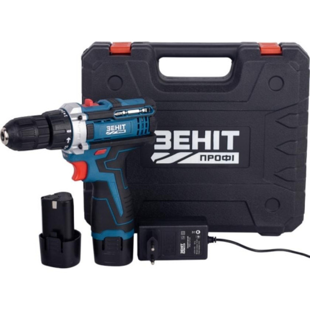 Шурупокрут-дриль акумуляторний Зеніт Профі ЗПША-12/15 S2 12В 2х1.5А·год 25Нм 350·1500об/хв