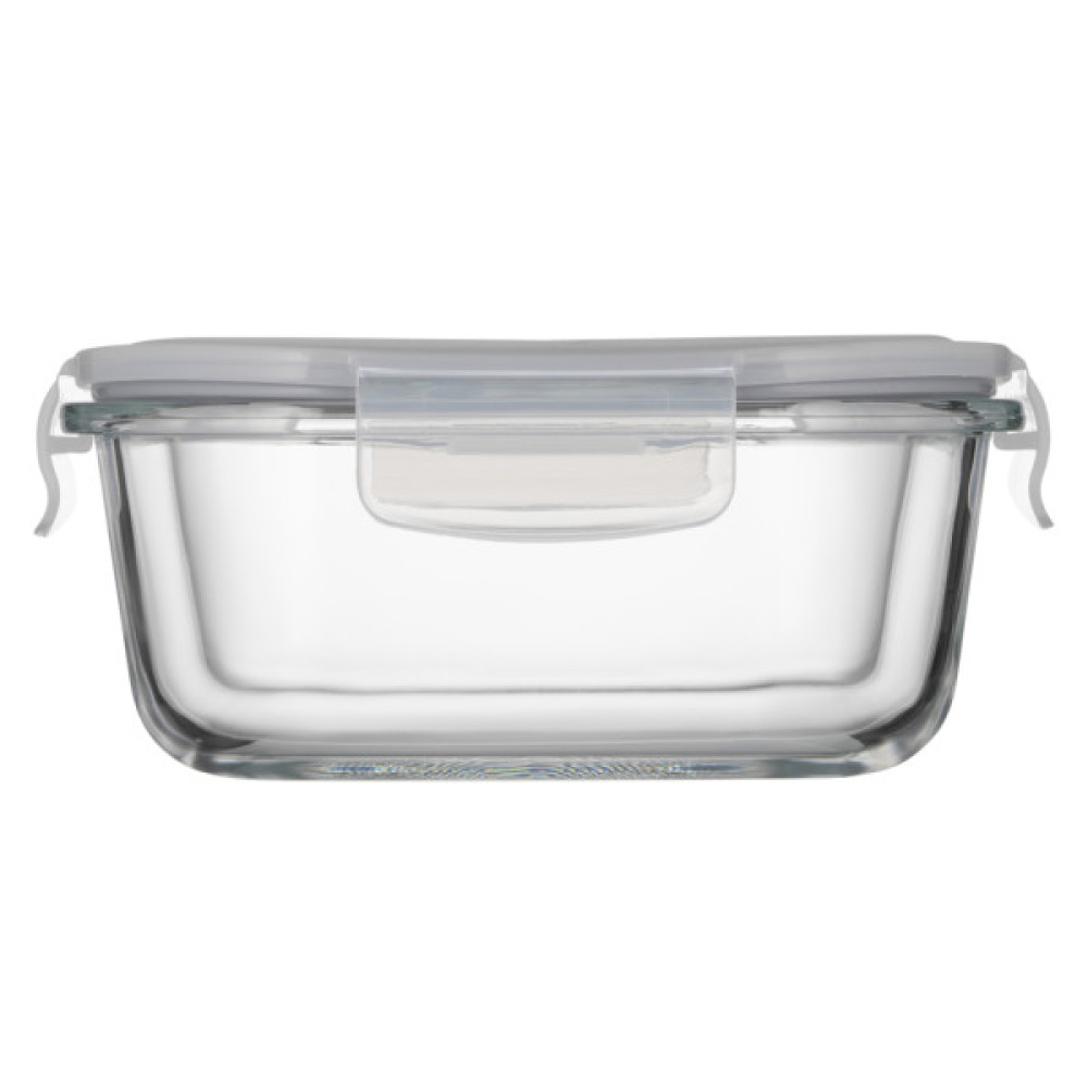 Харчовий контейнер Ardesto Gemini квадратний, 0.8л, боросилікатне скло, прозорий (AR1280BSQ)