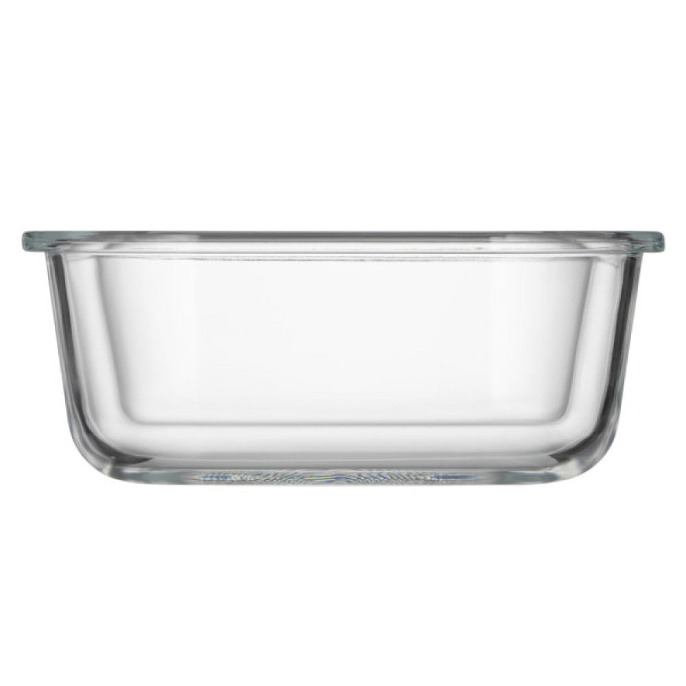 Харчовий контейнер Ardesto Gemini квадратний, 0.8л, боросилікатне скло, прозорий (AR1280BSQ)