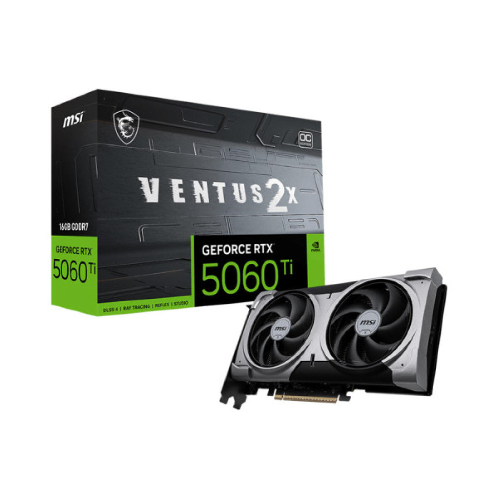 Відеокарта MSI GeForce RTX 5060 Ti 16GB GDDR7 VENTUS 2X OC PLUS