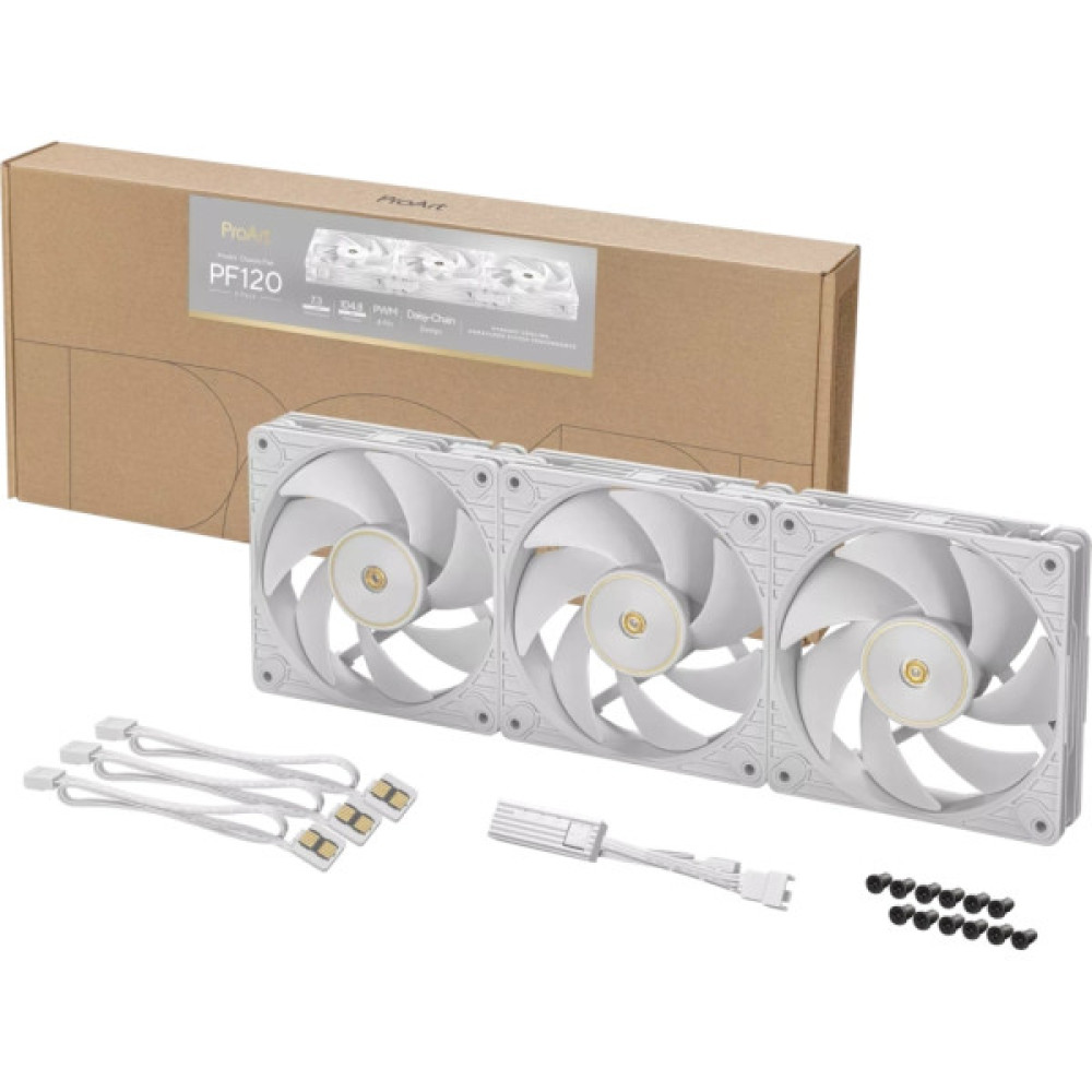 Кулер до корпусу ASUS ProArt PF120 White 3IN1 (90DA00M3-B09020)