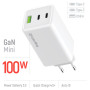 Зарядний пристрій ColorWay C101B GaN Mini 100W PD PPS 2xUSB-C + USB-A white (CW-CHS061PD-WT) Зарядний пристрій ColorWay C101B GaN Mini 100W PD PPS 2xUSB-C + USB-A white (CW-CHS061PD-WT)