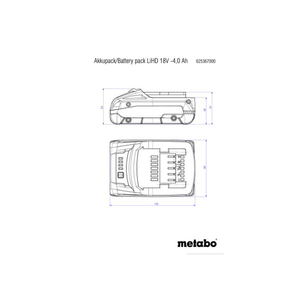 Акумулятор Metabo LIHD 18В 4А·год 0.58кг