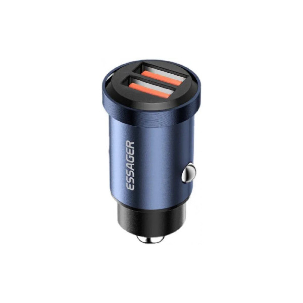 Зарядний пристрій Essager 2xUSB 30W blue (ECC2A-TL03)