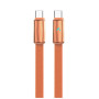 Дата кабель USB-C to USB-C 1.0m 5A 100W ultra-thin orange ColorWay (CW-CBPDCC100-OR)