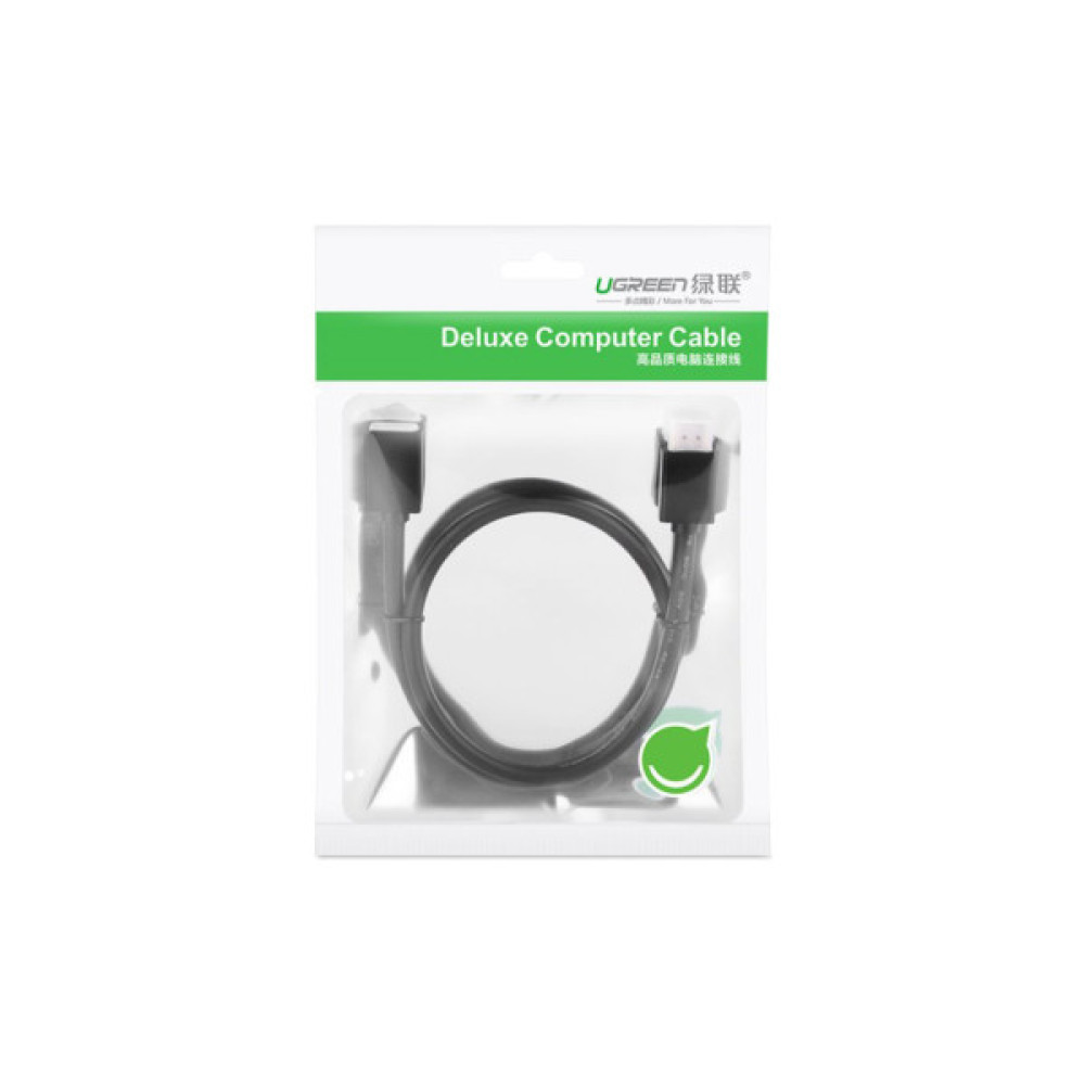 Кабель мультимедійний HDMI M to HDMI F 1.0m HD107 black UGREEN (10141)