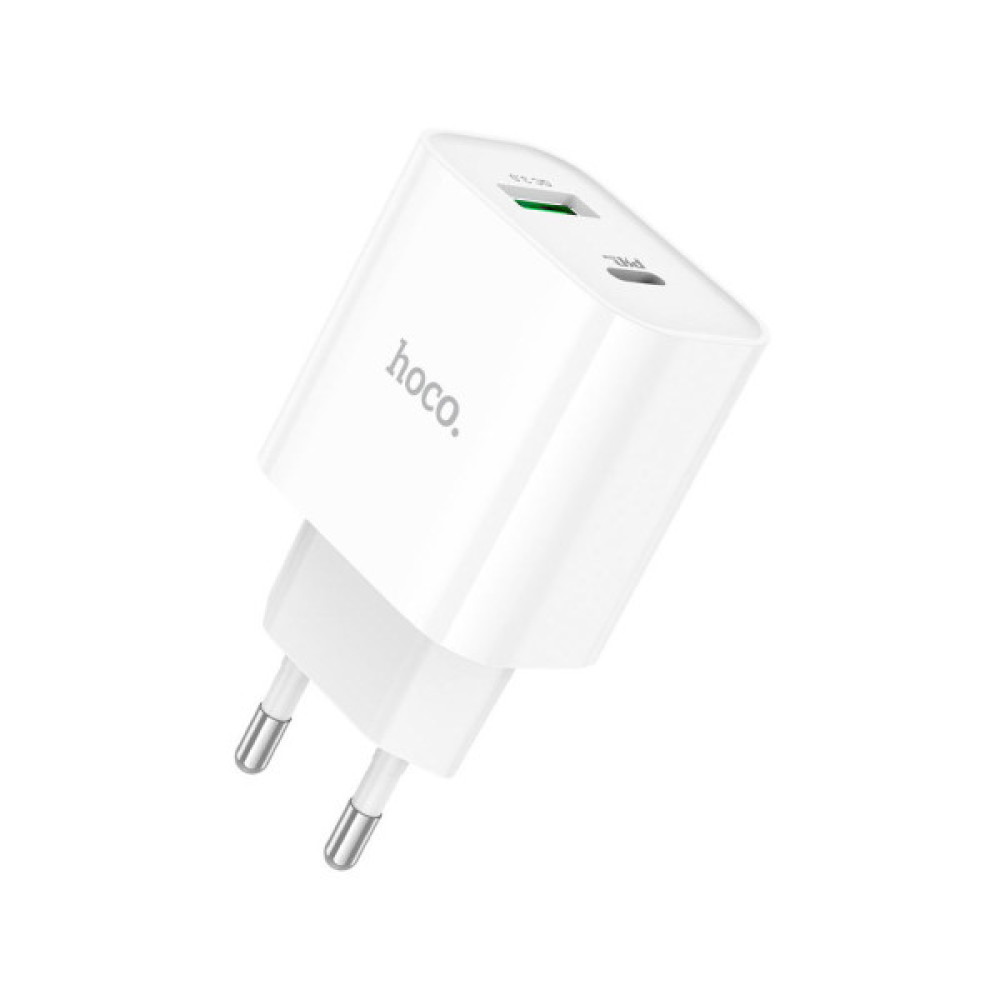 Зарядний пристрій HOCO C80A Plus Rapido PD20W+QC3.0 charger set(C to C) White (6931474779908)