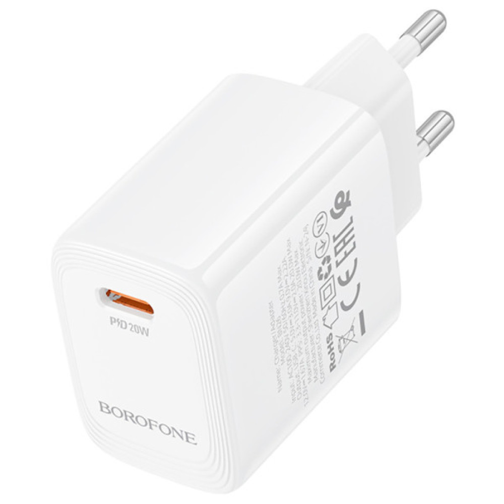 Зарядний пристрій BOROFONE BN26 Fuente USB-C PD20W White (6941991120237)