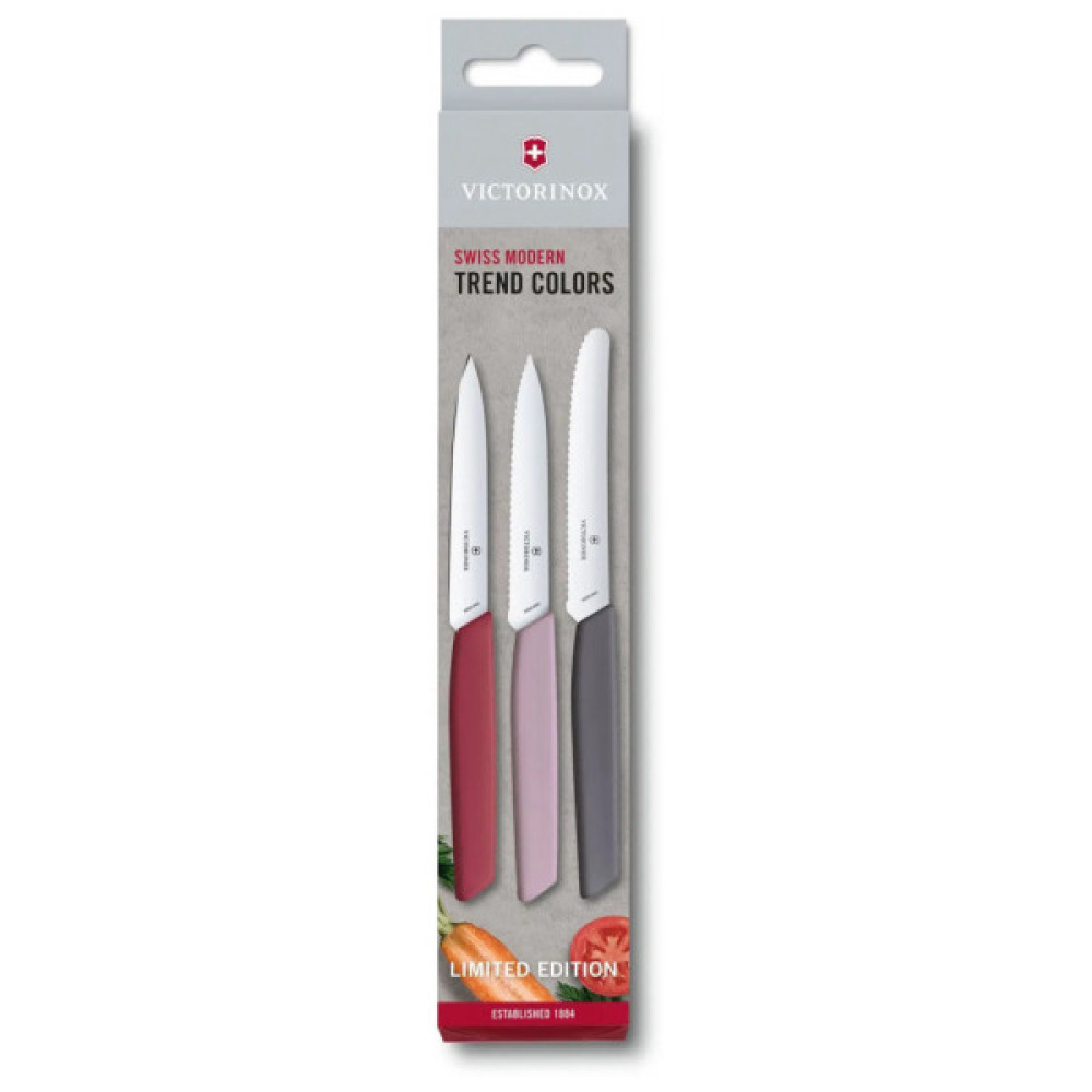 Набір ножів Victorinox Swiss Modern Paring Set 3 шт Flower (6.9096.3L2)