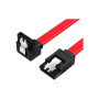 Кабель для передачі даних SATA 3.0 7pin F/F 0.5m L Red VENTION (KDDRD)
