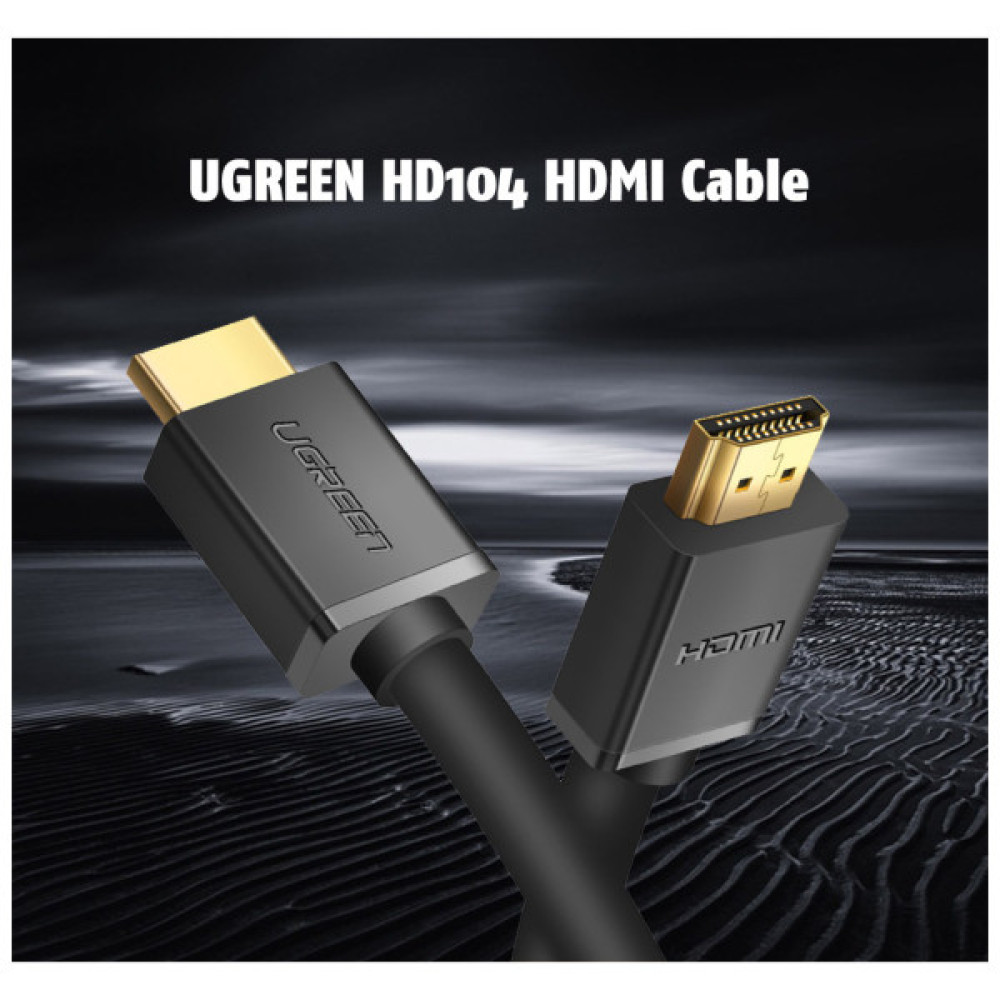 Кабель мультимедійний HDMI M to HDMI M 1.5m HD104 black Ugreen (60820)