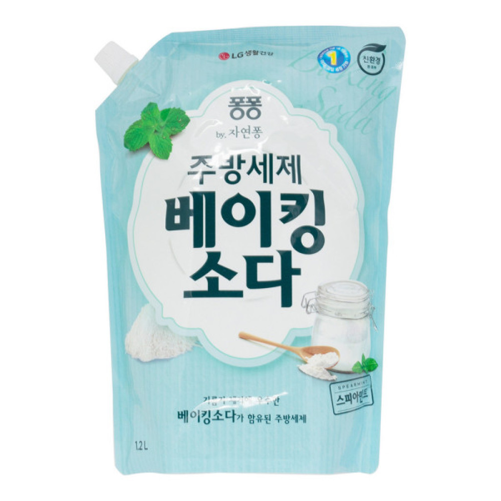 Засіб для ручного миття посуду LG Natural Pong Baking Soda запаска 1.2 л (8801051232394)