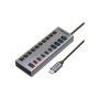 Концентратор Promate USB-C 10-in-1 5xUSB-C + 5xUSB gray (gegahub-5g)