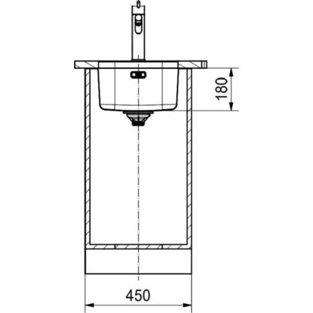 Мийка кухонна Franke Smart, нерж.сталь, прямокутник, без крила, 341х401мм, чаша - 1, монтаж під стільницю, SRX 110-34, нерж поліров.