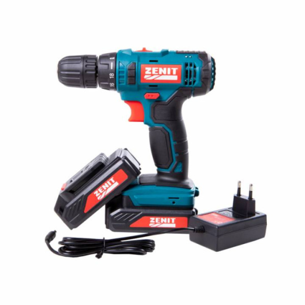 Шурупокрут-дриль акумуляторний Зеніт ЗША-12 М Li 12В 2х1.3А·год 28Нм 0-350·1300об/хв 1.1кг кейс