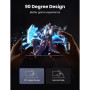 Дата кабель USB 3.0 AM to USB-C 1.0m 60W US385 90° Black Ugreen (20299)