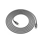 Дата кабель USB-C to Lightning 2.0m 3A 20W nylon X14 black HOCO (6931474752208)