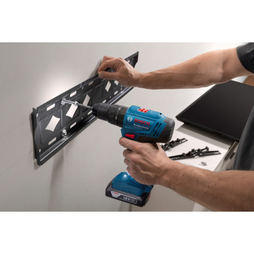 Шурупокрут-дриль ударний акумуляторний Bosch Professional GSB 183-LI 18В 2х2А·год 21-56Нм 374-1815об·хв кейс 1.2кг