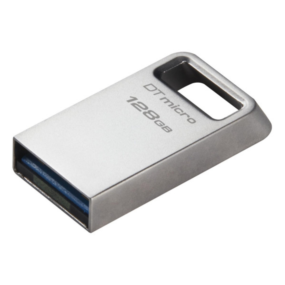 Накопичувач Kingston  128GB USB 3.2 Type-A Gen1 DT Micro R200MB/s Metal
