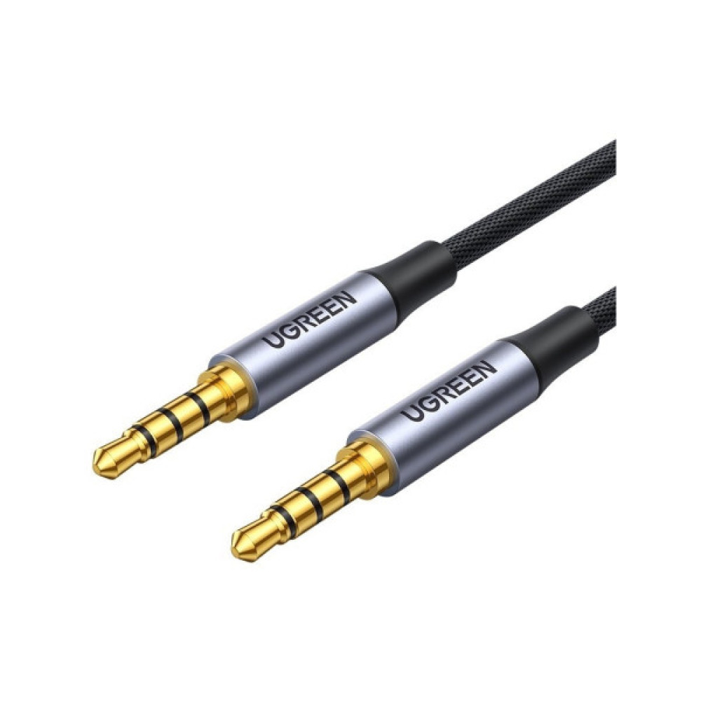 Кабель мультимедійний 3.5mm M to 3.5mm M 1.5m (4pin) AV183 gray Ugreen (20497)