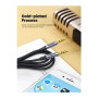 Кабель мультимедійний 3.5mm M to 3.5mm M 1.5m (4pin) AV183 gray Ugreen (20497)