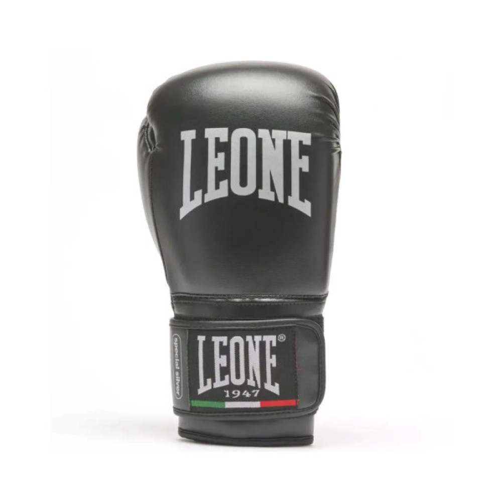 Боксерські рукавички Leone GN383 Thunder Black 12 унцій (капу в комплекті) (GN383_Black_12oz)