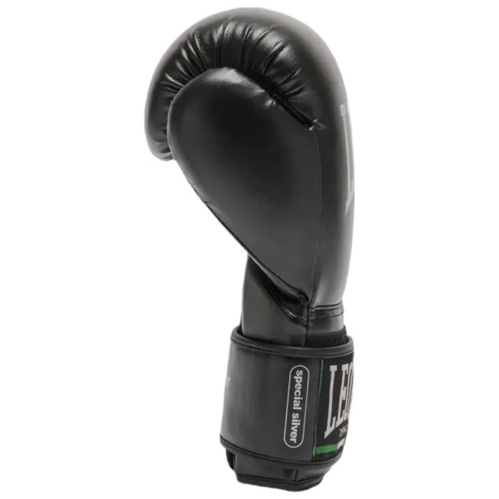Боксерські рукавички Leone GN383 Thunder Black 12 унцій (капу в комплекті) (GN383_Black_12oz)