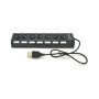 Концентратор Voltronic USB 2.0 to 7xUSB with switches black (YT-H7SHS-B)