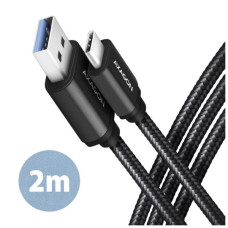Дата кабель USB 3.2 AM to USB-C 2.0m black AXAGON (BUCM3-AM20AB)