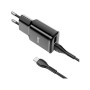 Зарядний пристрій HOCO C88A Star round dual port charger set(Type-C) Black (6931474749543)