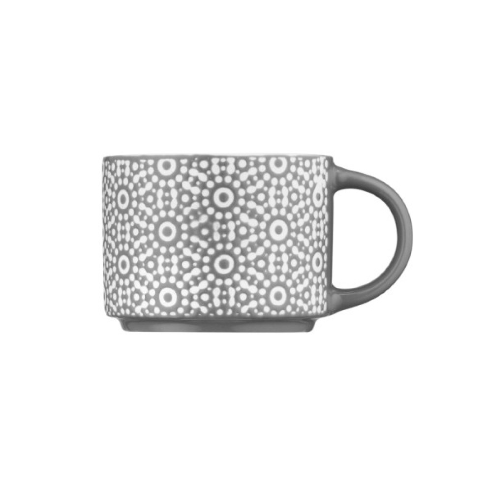 Чашка Ardesto Weaving G, 330мл, порцеляна, біло-чорний (AR3473G)