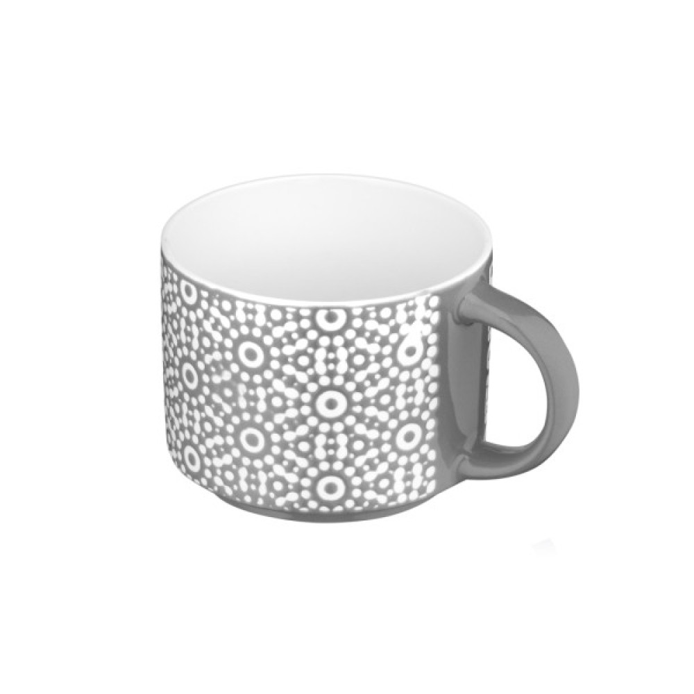 Чашка Ardesto Weaving G, 330мл, порцеляна, біло-чорний (AR3473G)