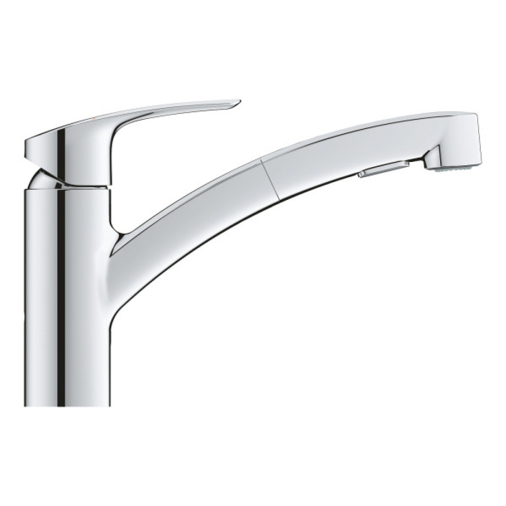 Змішувач для кухні Grohe Via, довж.виливу - 227мм, поворотний/витяжний, 1важіль, хром