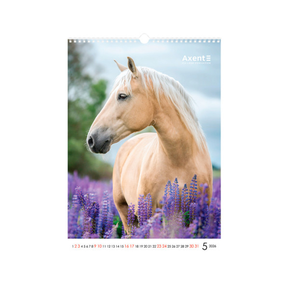 Календар Axent настінний А3 2026 р. Horses (8804-26-3-A)